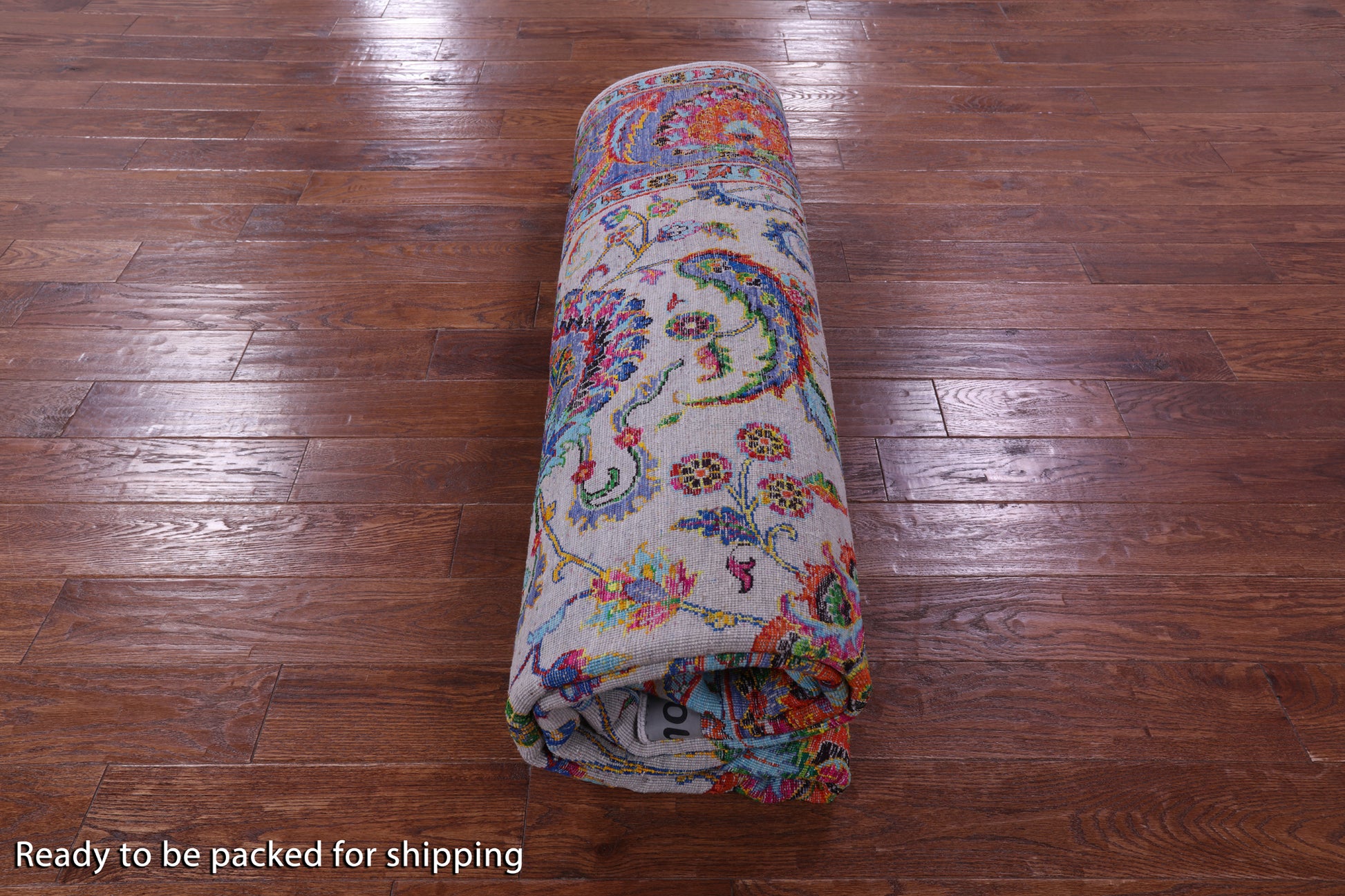 Grey Persian Hand Knotted Wool & Silk Rug - 8' 2" X 10' 0" - Golden Nile