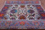 Grey Persian Hand Knotted Wool & Silk Rug - 8' 2" X 10' 0" - Golden Nile