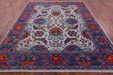 Grey Persian Hand Knotted Wool & Silk Rug - 8' 2" X 10' 0" - Golden Nile