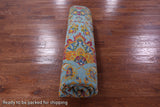 Blue Persian Hand Knotted Wool & Silk Rug - 8' 0" X 10' 1" - Golden Nile