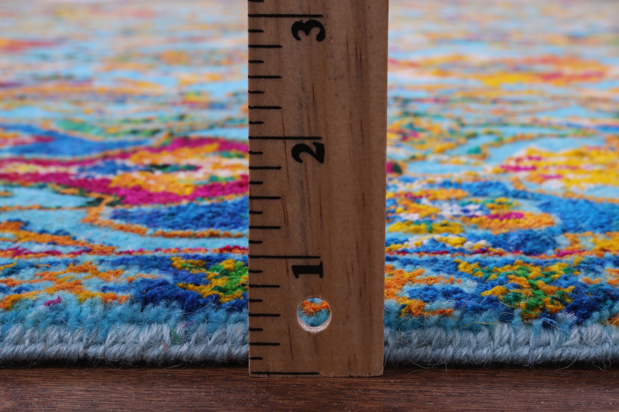 Blue Persian Hand Knotted Wool & Silk Rug - 8' 0" X 10' 1" - Golden Nile