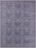 Grey Persian Hand Knotted Wool & Silk Rug - 8' 11" X 12' 1" - Golden Nile