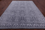 Grey Persian Hand Knotted Wool & Silk Rug - 8' 11" X 12' 1" - Golden Nile