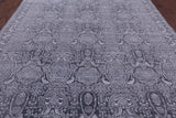 Grey Persian Hand Knotted Wool & Silk Rug - 8' 11" X 12' 1" - Golden Nile