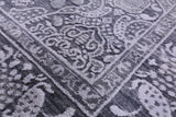 Grey Persian Hand Knotted Wool & Silk Rug - 8' 11" X 12' 1" - Golden Nile