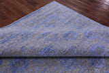 Grey Persian Hand Knotted Wool & Silk Rug - 8' 2" X 10' 0" - Golden Nile