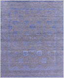 Grey Persian Hand Knotted Wool & Silk Rug - 8' 2" X 10' 0" - Golden Nile