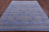 Grey Persian Hand Knotted Wool & Silk Rug - 8' 2" X 10' 0" - Golden Nile