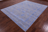 Grey Persian Hand Knotted Wool & Silk Rug - 8' 2" X 10' 0" - Golden Nile