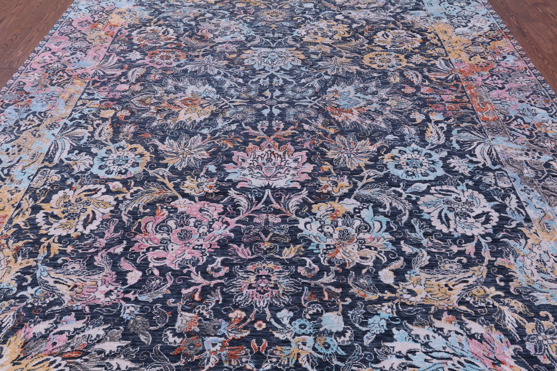 Grey Persian Hand Knotted Wool Rug - 8' 11" X 11' 11" - Golden Nile
