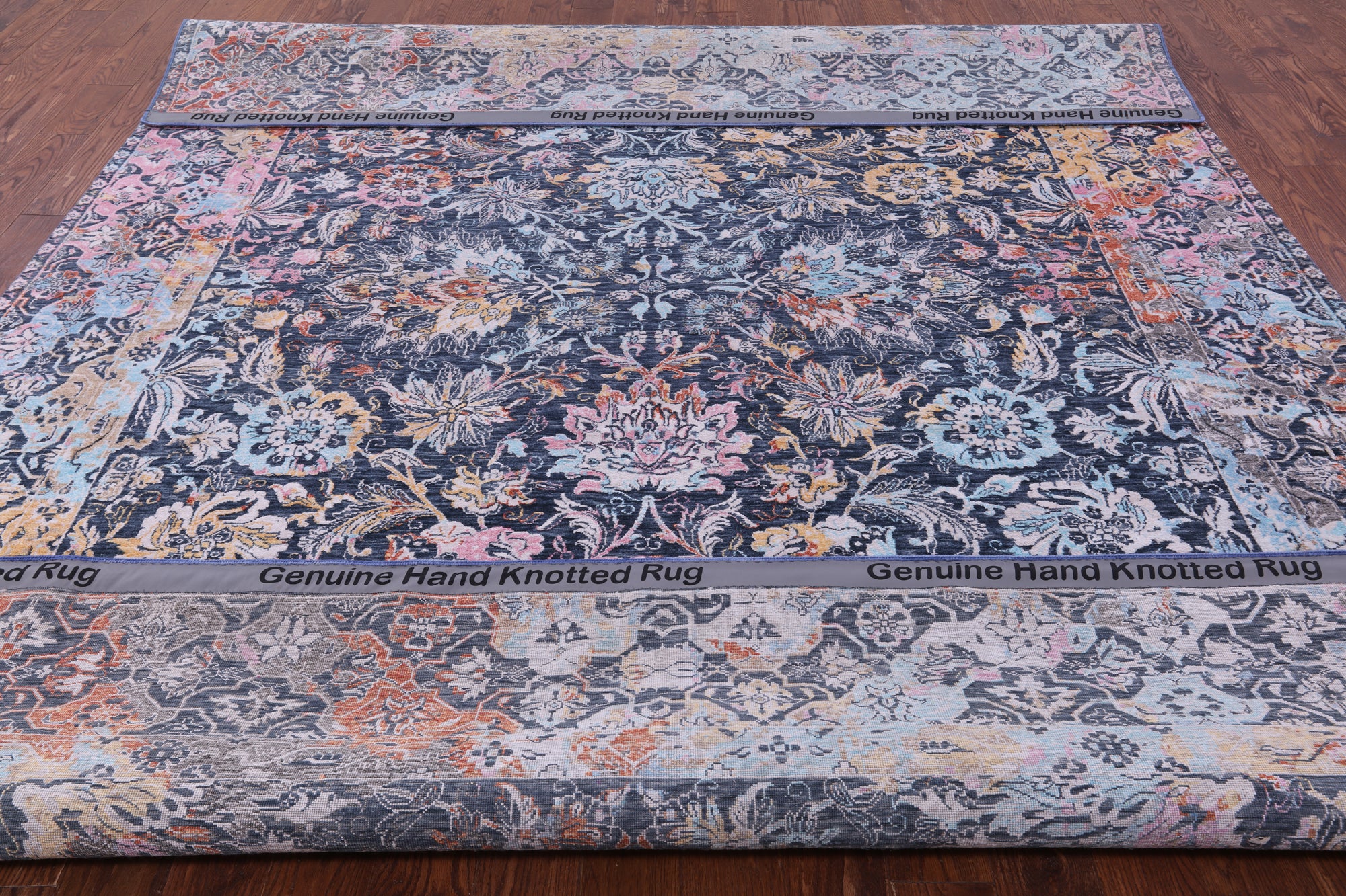 Grey Persian Hand Knotted Wool Rug - 8' 11" X 11' 11" - Golden Nile