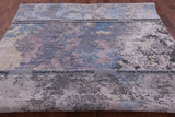 Abstract Modern Hand Knotted Wool & Silk Rug - 7' 9" X 9' 11" - Golden Nile