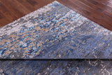Abstract Modern Hand Knotted Wool & Silk Rug - 7' 11" X 9' 11" - Golden Nile