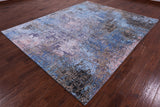 Abstract Modern Hand Knotted Wool & Silk Rug - 8' 0" X 10' 0" - Golden Nile