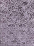 Grey Persian Hand Knotted Wool & Silk Rug - 8' 10" X 11' 9" - Golden Nile