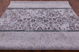 Grey Persian Hand Knotted Wool & Silk Rug - 8' 10" X 11' 9" - Golden Nile