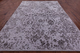 Grey Persian Hand Knotted Wool & Silk Rug - 8' 10" X 11' 9" - Golden Nile