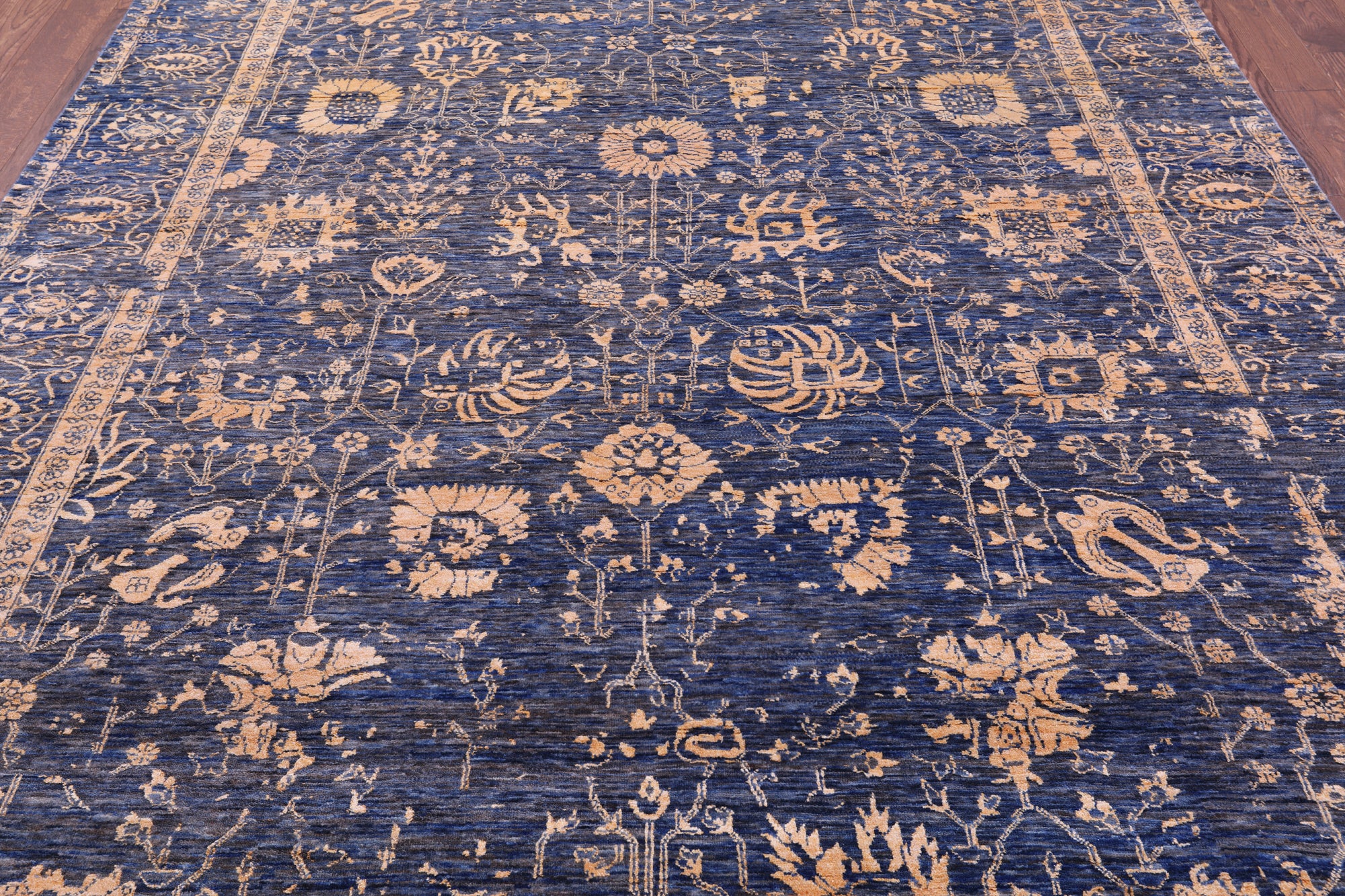 Grey Persian Handmade Wool & Silk Rug - 8' 1" X 10' 1" - Golden Nile