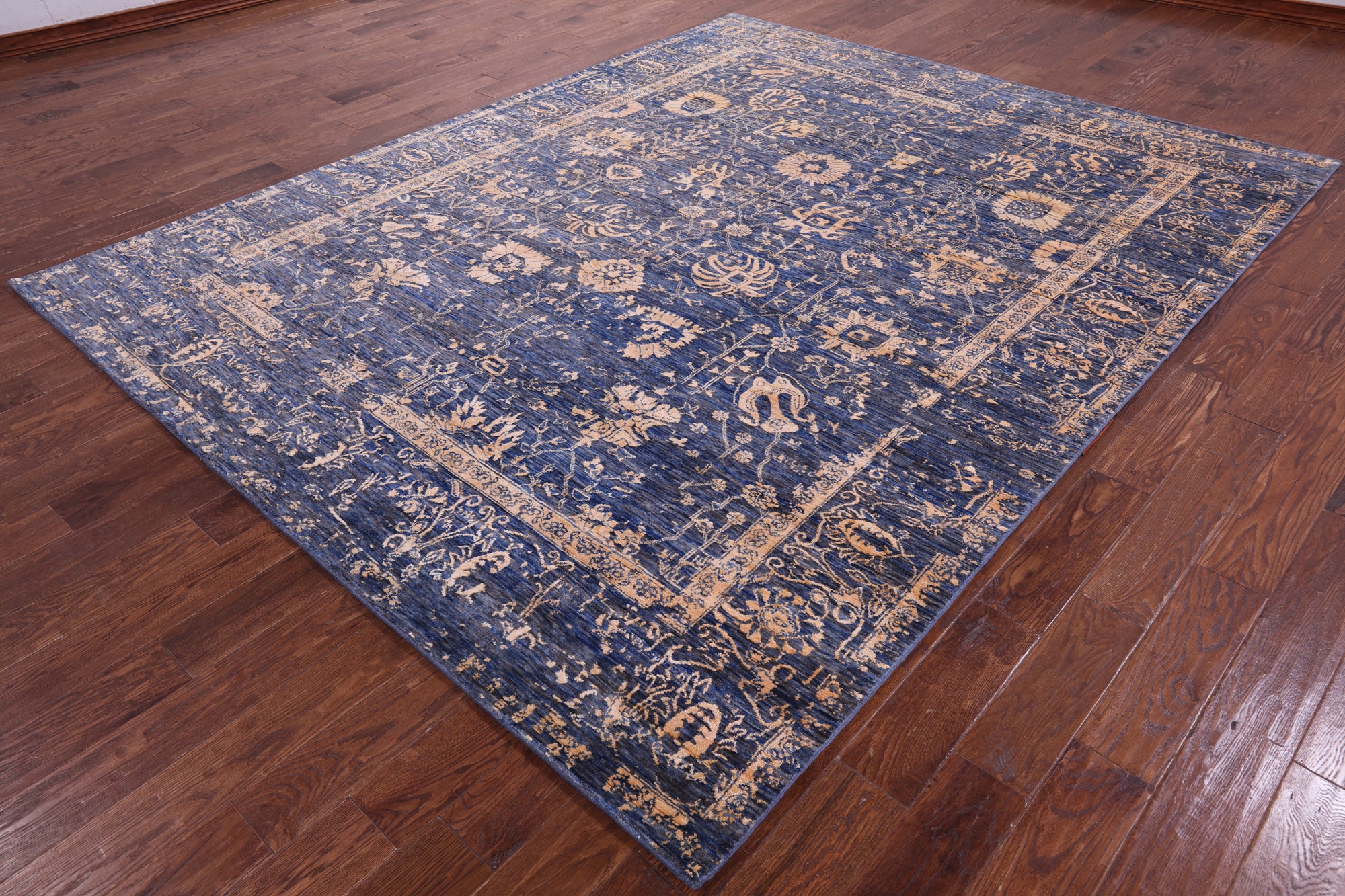 Grey Persian Handmade Wool & Silk Rug - 8' 1" X 10' 1" - Golden Nile