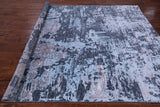 Abstract Modern Hand Knotted Wool & Silk Rug - 7' 11" X 10' 3" - Golden Nile