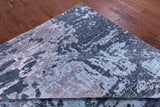 Abstract Modern Hand Knotted Wool & Silk Rug - 7' 11" X 10' 3" - Golden Nile