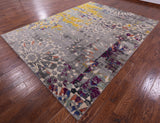 Contemporary Modern Handmade Wool Rug - 8' 11" X 11' 11" - Golden Nile