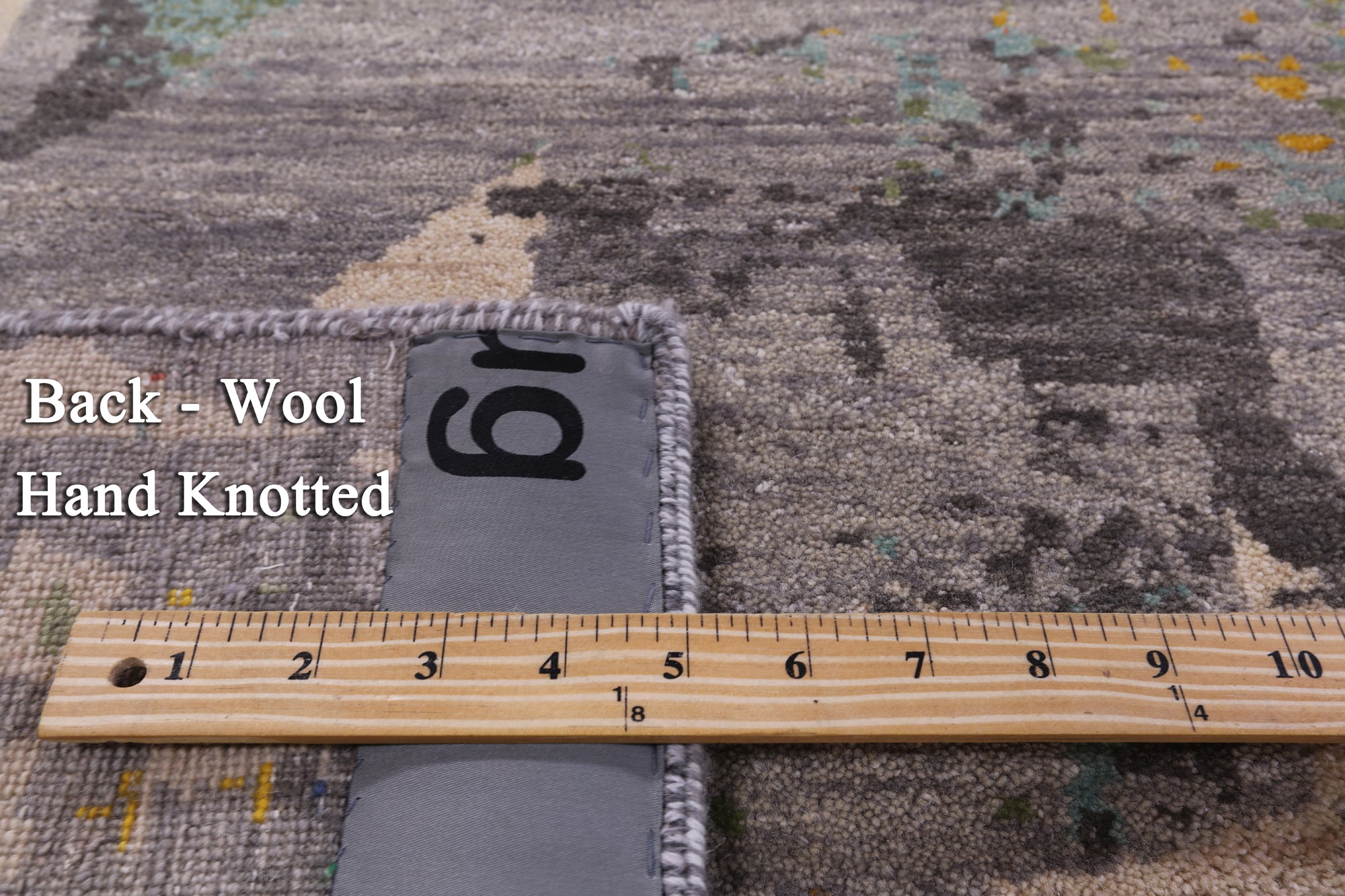 Contemporary Modern Handmade Wool Rug - 8' 11" X 11' 11" - Golden Nile
