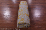 Grey Persian Hand Knotted Wool & Silk Rug - 9' 0" X 11' 11" - Golden Nile