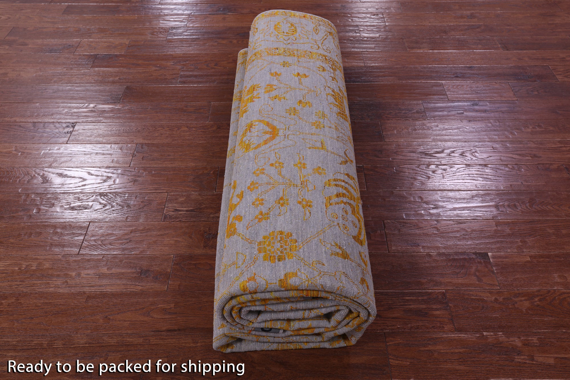Grey Persian Hand Knotted Wool & Silk Rug - 9' 0" X 11' 11" - Golden Nile