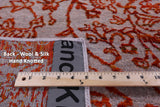 Grey Persian Handmade Wool & Silk Rug - 7' 11" X 9' 10" - Golden Nile