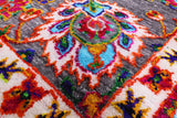 Blue Persian Hand Knotted Wool & Silk Rug - 9' 0" X 11' 11" - Golden Nile