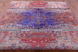Contemporary Modern Hand Knotted Wool & Silk Rug - 8' 10" X 12' 3" - Golden Nile