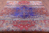 Contemporary Modern Hand Knotted Wool & Silk Rug - 8' 10" X 12' 3" - Golden Nile