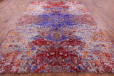 Contemporary Modern Hand Knotted Wool & Silk Rug - 8' 10" X 12' 3" - Golden Nile
