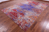 Contemporary Modern Hand Knotted Wool & Silk Rug - 8' 10" X 12' 3" - Golden Nile