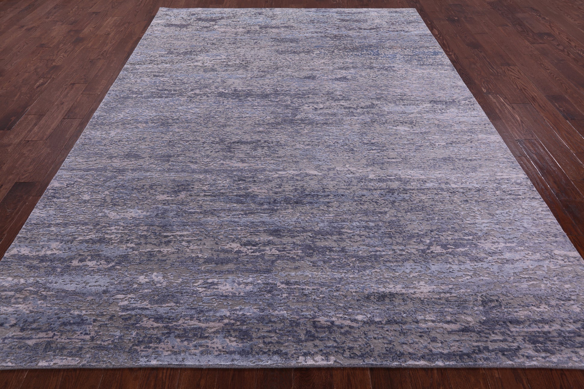 Contemporary Modern Hand Knotted Wool & Silk Rug - 7' 11" X 10' 6" - Golden Nile