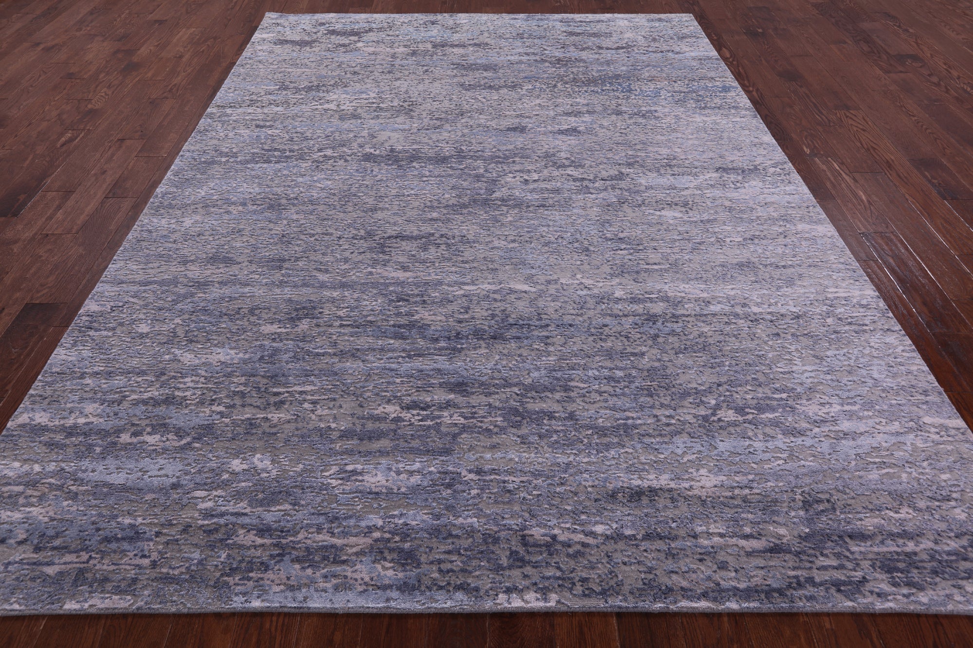 Contemporary Modern Hand Knotted Wool & Silk Rug - 7' 11" X 10' 6" - Golden Nile