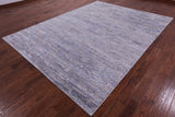 Contemporary Modern Hand Knotted Wool & Silk Rug - 7' 11" X 10' 6" - Golden Nile