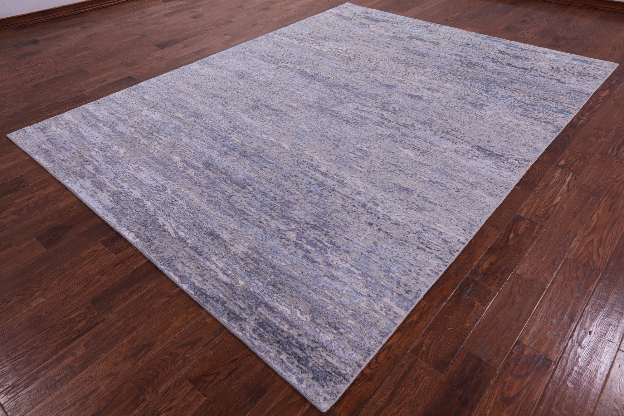 Contemporary Modern Hand Knotted Wool & Silk Rug - 7' 11" X 10' 6" - Golden Nile