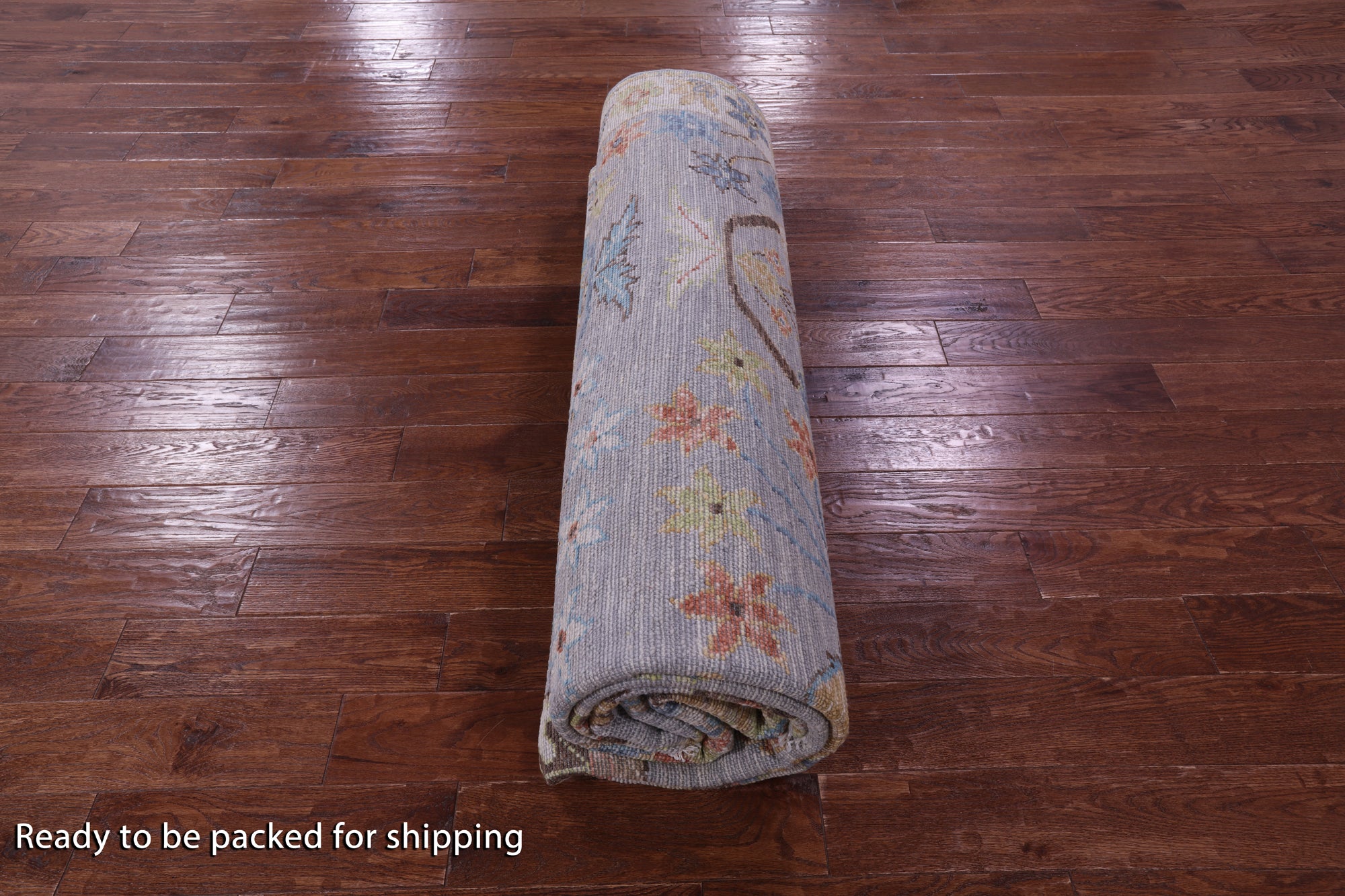 Grey Turkish Oushak Hand Knotted Wool Rug - 9' 0" X 11' 11" - Golden Nile