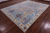 Grey Turkish Oushak Hand Knotted Wool Rug - 9' 0" X 11' 11" - Golden Nile