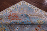 Grey Turkish Oushak Hand Knotted Wool Rug - 9' 0" X 11' 11" - Golden Nile