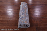 Abstract Modern Hand Knotted Wool & Silk Rug - 7' 10" X 9' 9" - Golden Nile