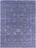Grey Persian Hand Knotted Wool & Silk Rug - 9' 0" X 12' 2" - Golden Nile