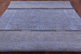 Grey Persian Hand Knotted Wool & Silk Rug - 9' 0" X 12' 2" - Golden Nile