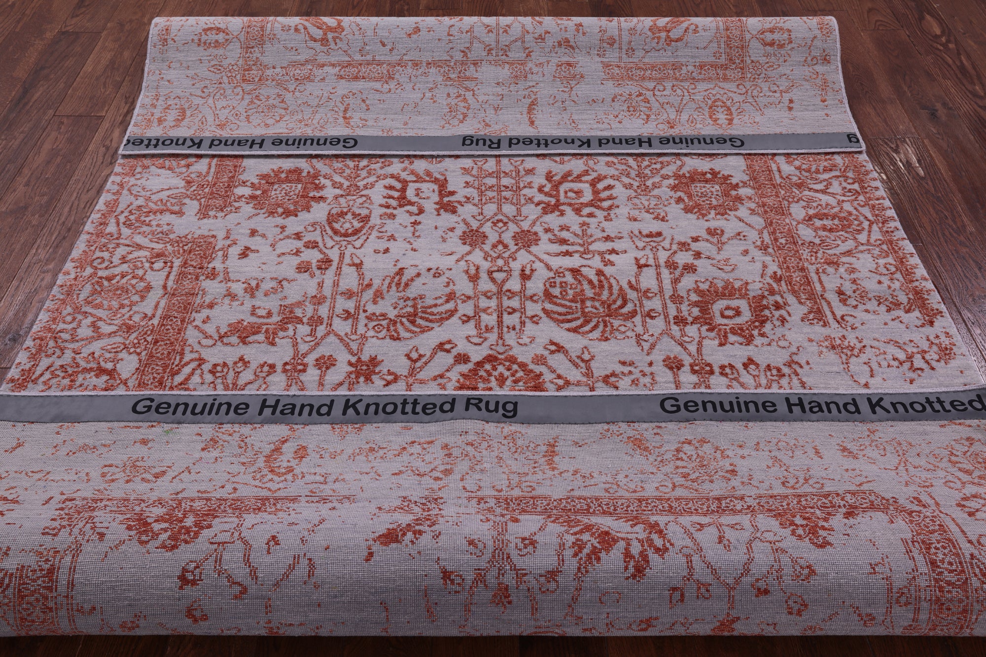 Grey Persian Handmade Wool & Silk Rug - 5' 10" X 9' 1" - Golden Nile