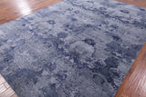 Grey Contemporary Hand Knotted Wool & Silk Area Rug - 9' 0" X 12' 0" - Golden Nile