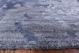 Grey Contemporary Hand Knotted Wool & Silk Area Rug - 9' 0" X 12' 0" - Golden Nile