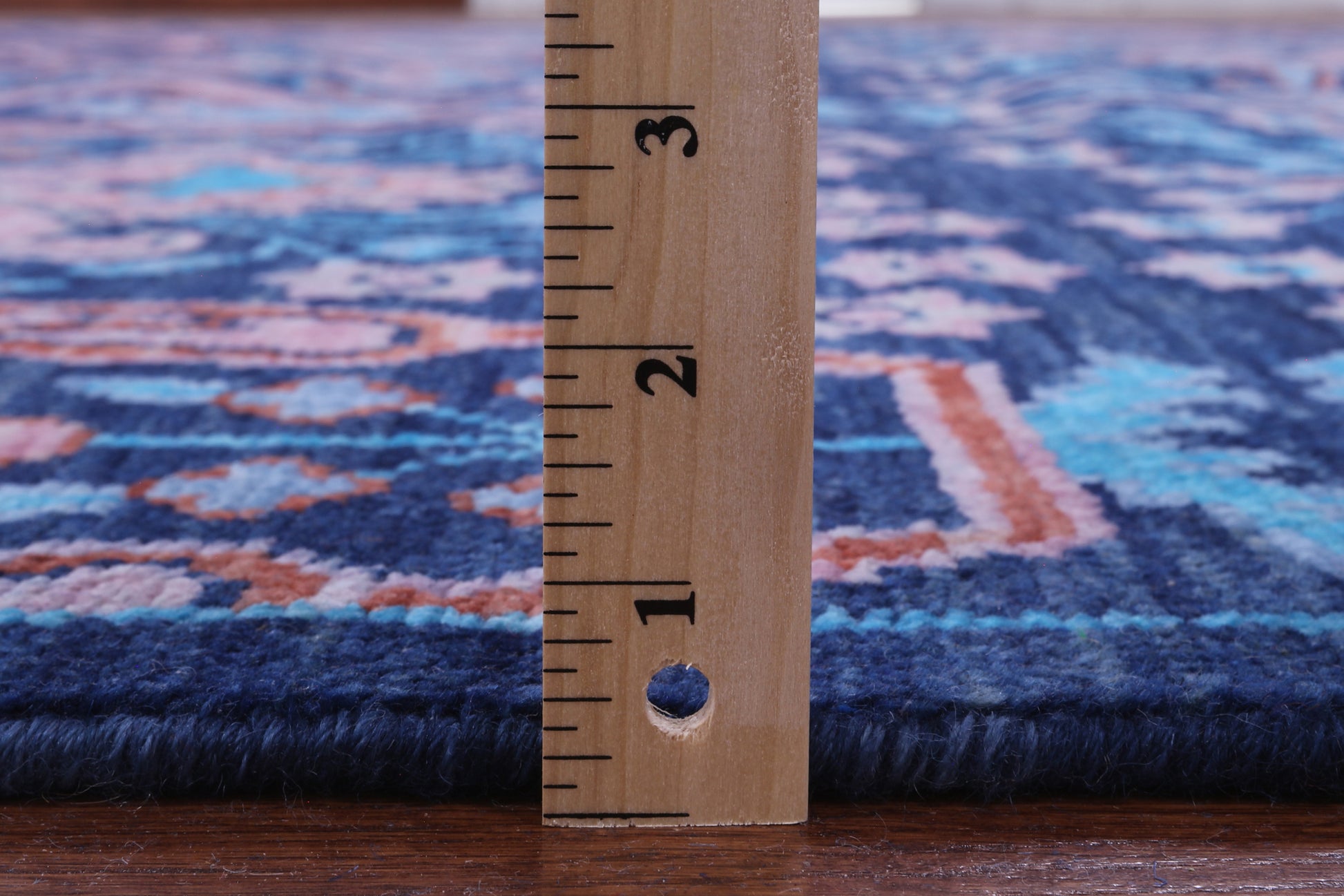 Blue Turkish Oushak Hand Knotted Wool Rug - 10' 5" X 14' 1" - Golden Nile