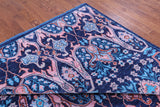 Blue Turkish Oushak Hand Knotted Wool Rug - 10' 5" X 14' 1" - Golden Nile